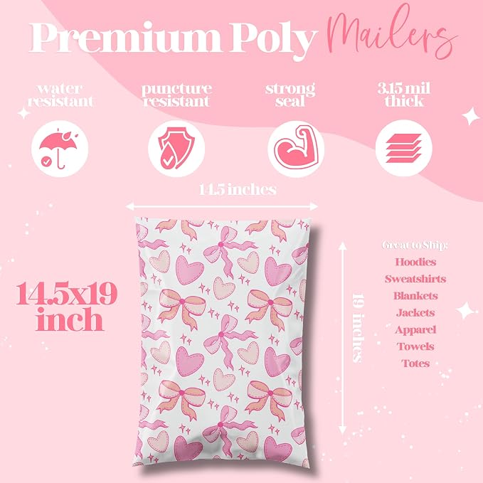 Pretty Package Store 14.5x19 Designer Poly Mailer 100 Pack Heavy Duty - Image 4