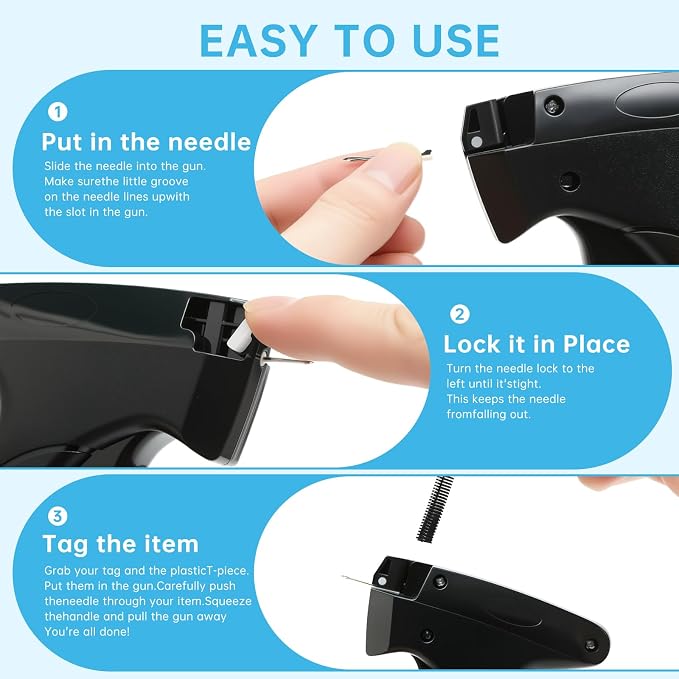 Black Micro Sewing Gun Stitch Gun - Image 8