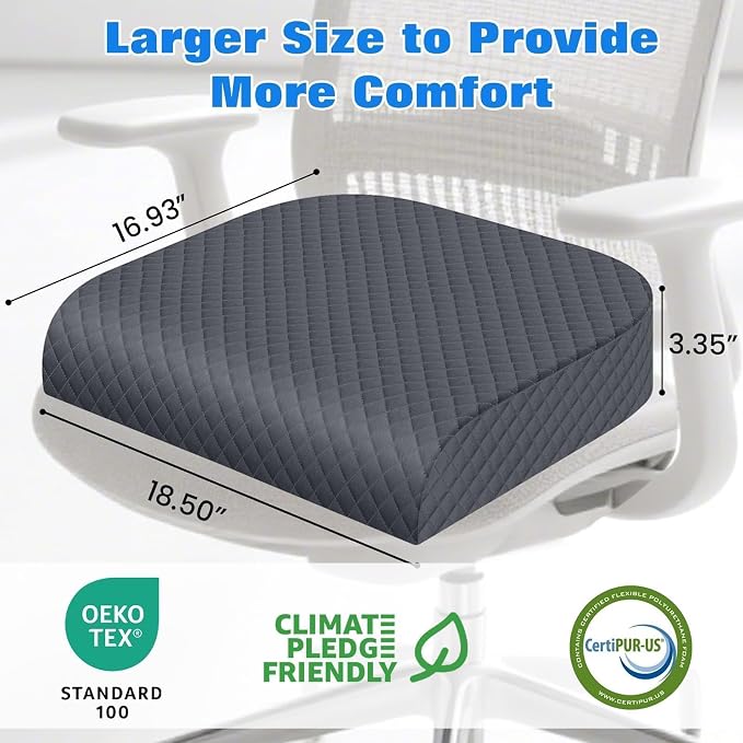 Seat Cushion for Office Chair, Memory Foam Chair Cushions, Car Seat Cushion for - Image 2