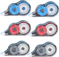 39.37ft Correction Tape with Dispenser, 6-Count Pack, Opaque and Easy-to-Use by WISOPTUS