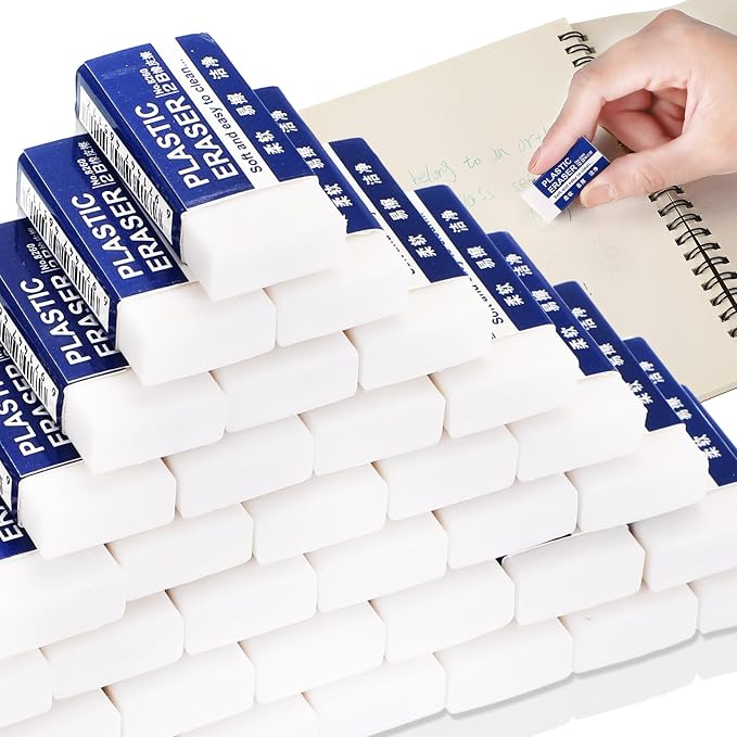 Yeaqee 800 Pcs White Pencil Erasers Bulk Soft Art Eraser School Pencil Erasers - Image 5