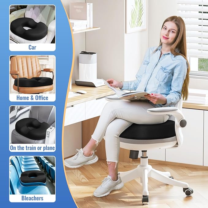 CloudBliss Donut Pillow Stadium Seat Cushion - Image 8