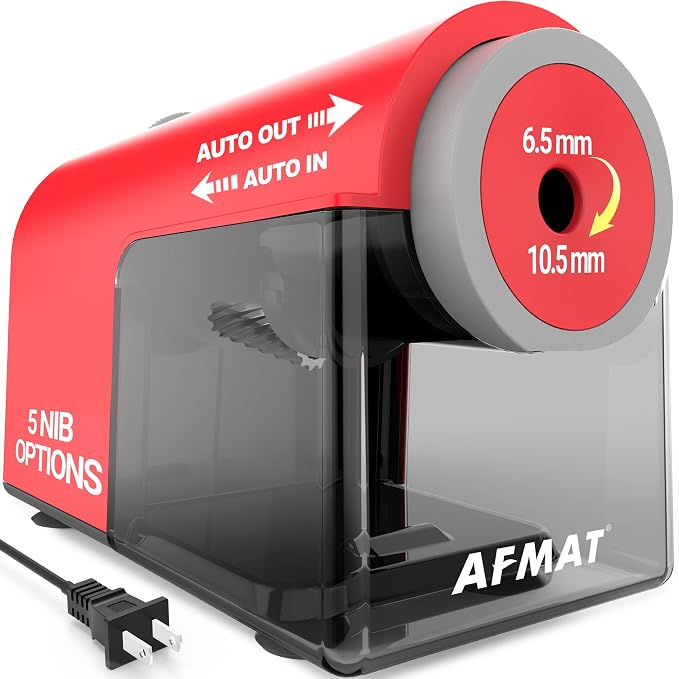AFMAT Electric Pencil Sharpener, Fully Automatic Pencil Sharpener by AFMAT