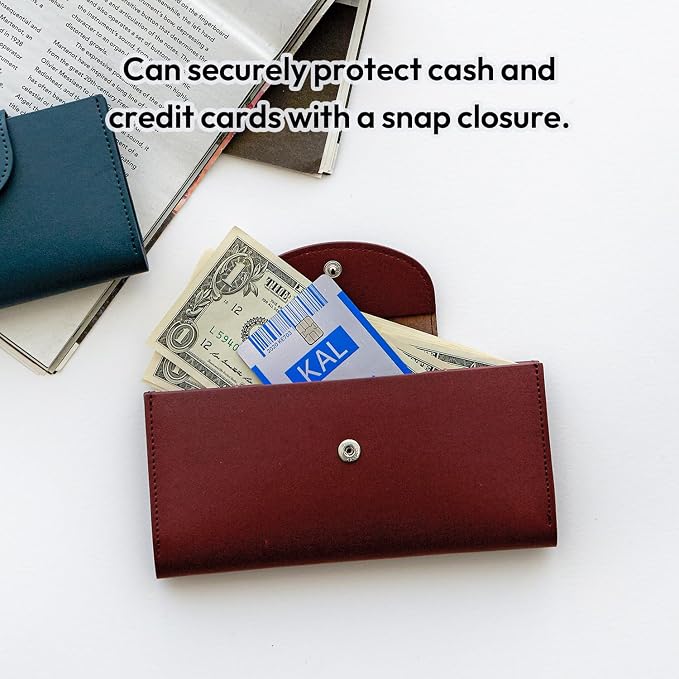 carrotez All-in-One Long Bifold 2-Tier PU Leather Wallet - Image 5
