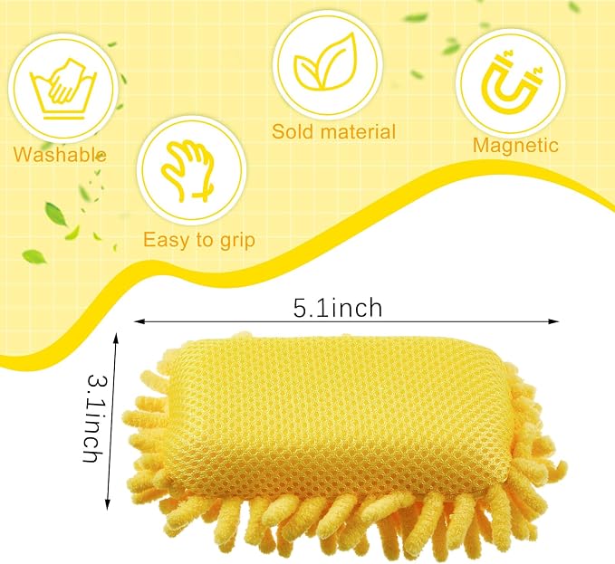Zonon 4 Pieces Dry Erase Eraser Microfiber Shag Washable Whiteboard Eraser - Image 4