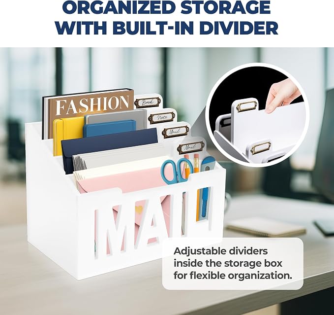 Mail Organizer Countertop, Desktop Mail Sorter - Image 5