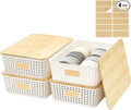Bagnizer 4 Pack Plastic Storage Bins by Bagnizer