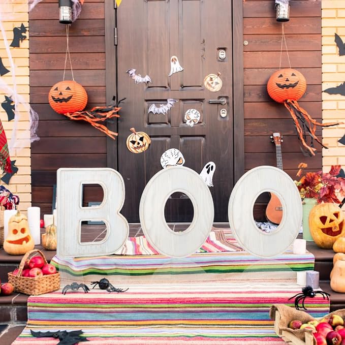 3pcs The Letters BOO Wooden Charcuterie Board, 12 Inch Larger Halloween Food - Image 3