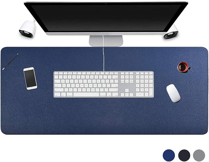 Desk Pad for Office Home 31" x 13", PU Leather Waterproof Large Desk Writing by Piboshi