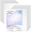 AKONEGE 200 Pack No Holes Sheet Protectors 8.5 x 11 Inch Letter Size Page by AKONEGE