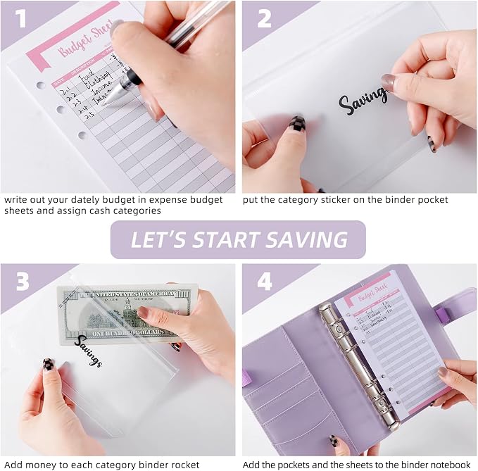 NICOOTH Budget Binder A6 Money Saving Binder - Image 6