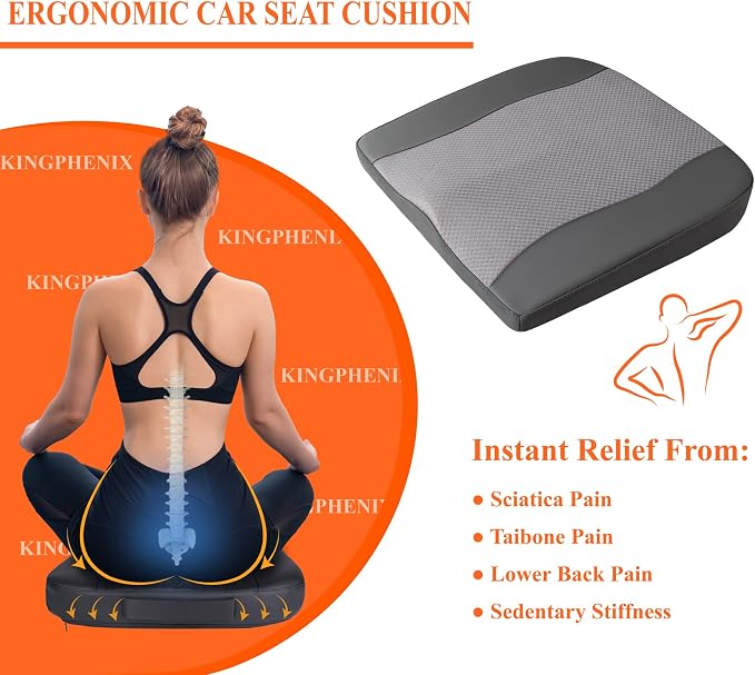 Lofty Aim Car Seat Cushion, Comfort Memory Foam Car Cushions - Image 3