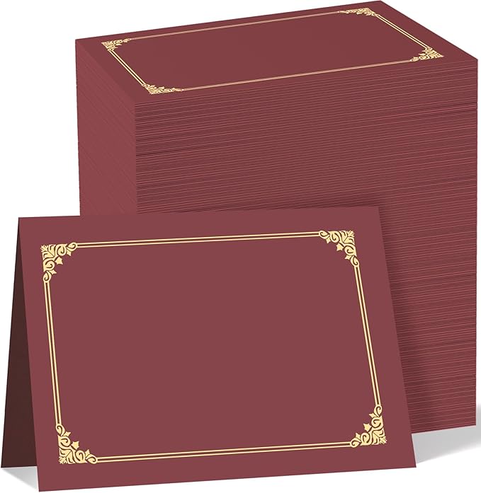 HAUTOCO 120 Packs Certificate Holders, Burgundy Diploma Holders, Document Award by HAUTOCO