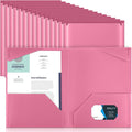 Henoyso 36 Pack Pink Plastic Folders by Henoyso