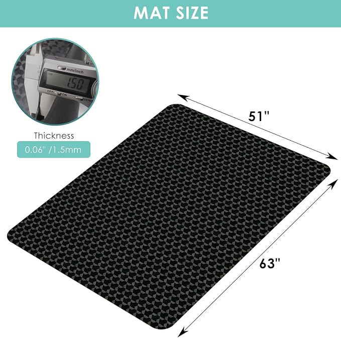 Vicwe Office Chair Mat for Hardwood Floor, Gaming Chair Mats for Hardwood - Image 7