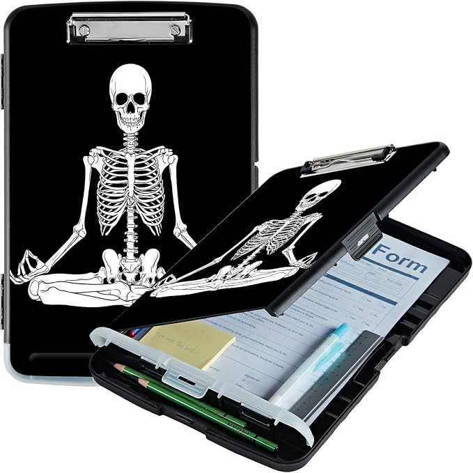 Sitting Skull A4 Clipboard by Unknown