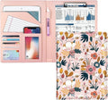 Portfolio Case for Women, Cute Floral Padfolio Cover for Girls, by WAVEYU