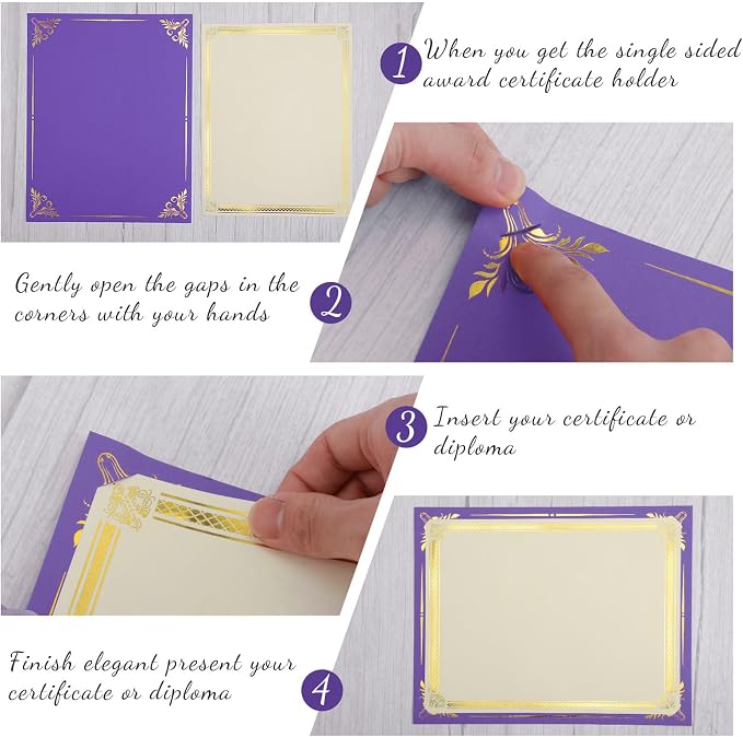 Fainne 50 Pcs Single Sided Certificate Holder Diploma Covers - Image 3