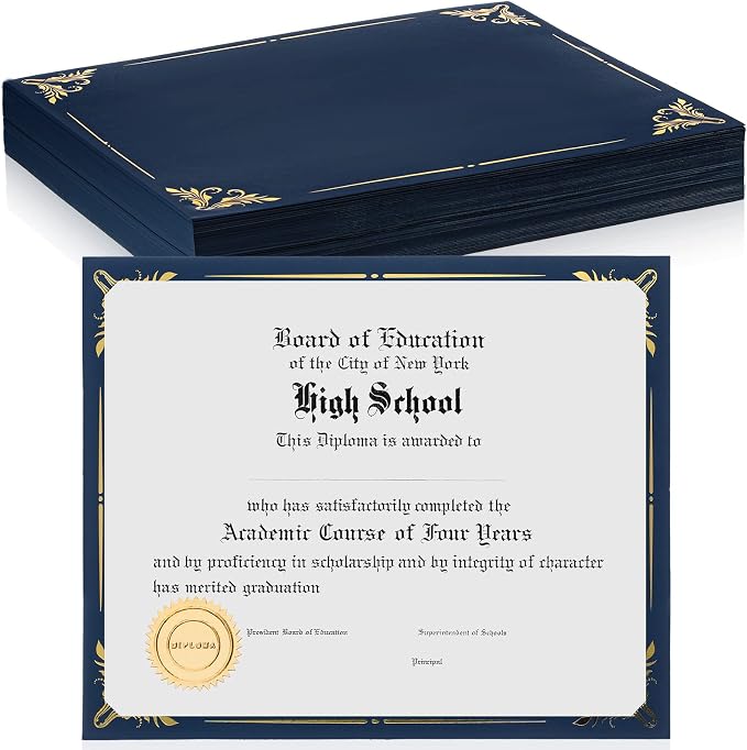 Fainne 50 Pcs Single Sided Certificate Holder Diploma Covers by Fainne