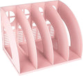 SAYEEC Sturdy Magazine Holder 4 Compartments Plastic Desktop File Organizer by SAYEEC