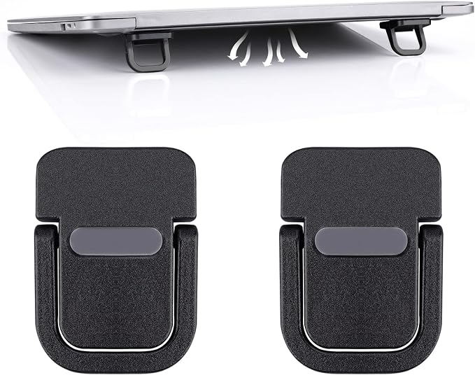 Abeillo 2PCS Portable Keyboard Riser, Self-Adhesive Mini Laptop Stand Invisible by Unknown