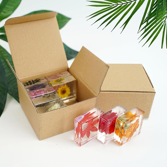 10PCS Dried Flower Paperweight Pressed Flower Paper Weight Real Resin Crafts - Image 4
