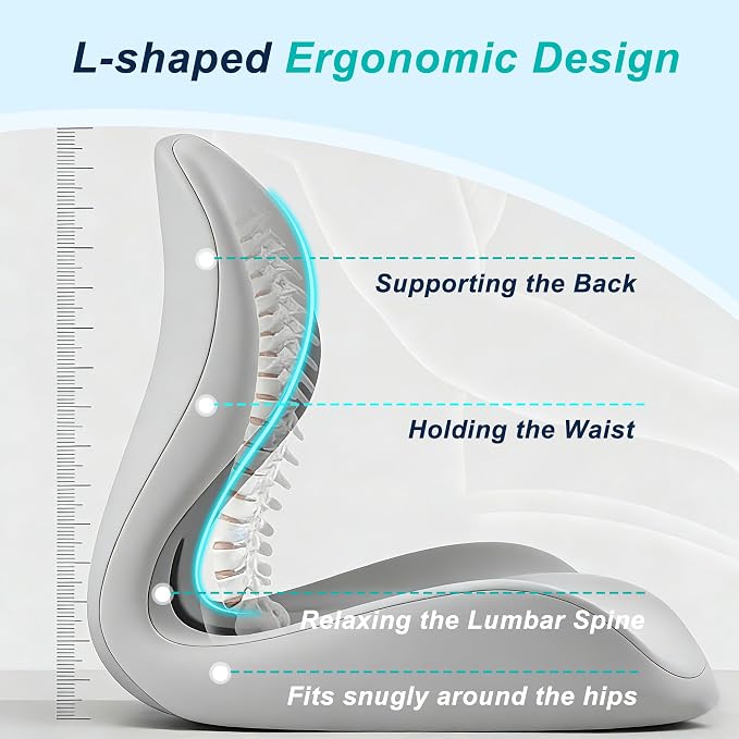 Seat Cushion for Office Chair and Car, Lumbar Support Pillow for Office Chair - Image 3