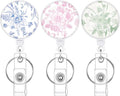BESARME 3 Pack Badge Reels Retractable Badge Clip by BESARME