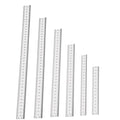 6-Pcs Stainless Steel Ruler Set – 6", mm & 0.5mm Markings – by ALLWIN