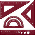 Honagu Triangular Ruler Set, 4 Pieces Aluminum Alloy Ruler, Metal Drafting Ruler by Enjoylearning--Honagu