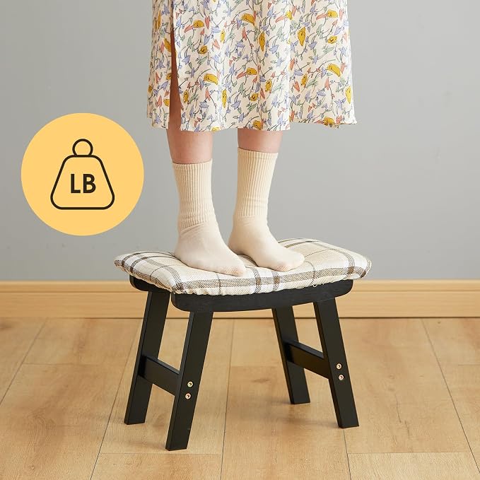 Foot Stool Ottoman Foot Rest Under Desk, Small Stool - Image 4