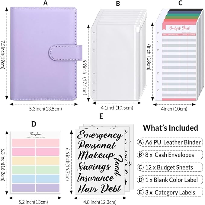 SKYDUE Budget Binder, Money Saving Binder - Image 2