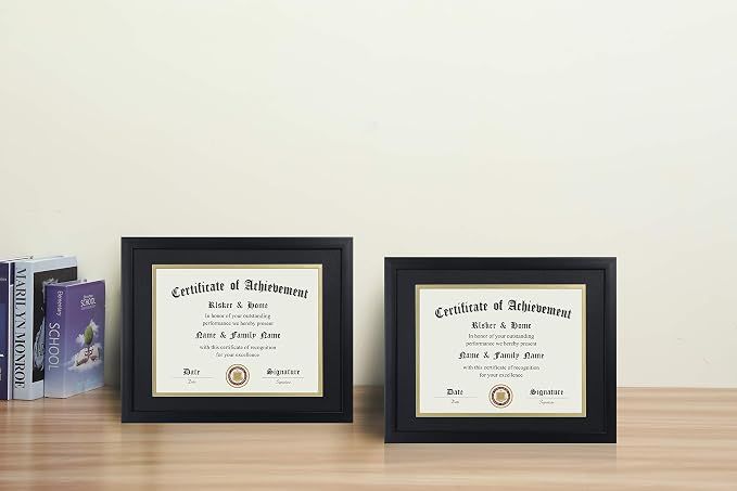 ELSKER&HOME 8.5x11 Certificate Frame Black - Image 3