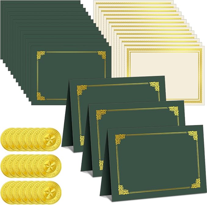 150 Pcs Certificate Kit Include 50 Certificates Holders 50 Certificate Paper 50 by Geyee