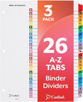 Cardinal Binder Dividers, A-Z Tabs, Customizable Table of Contents Page by TOPSProducts