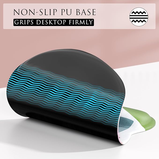 MROCO Ergonomic Mouse Pad with Gel Wrist Rest, 9.4 x 8.1 in, Pastel Petals | - Image 6