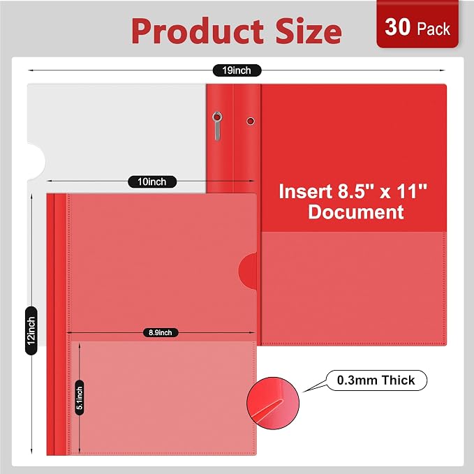 Ndsox 30 Packs Clear Front Report Covers - Image 2