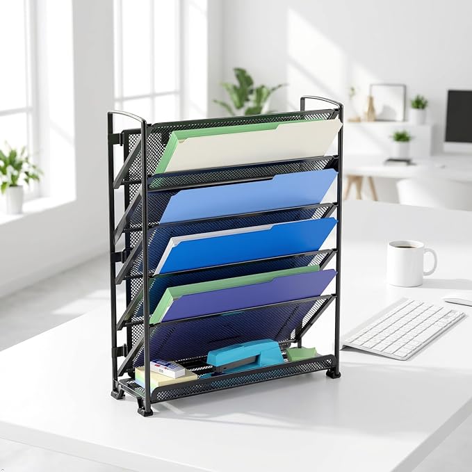Simple Houseware 6-Tier Wall Mount Document Letter Tray Organizer - Image 9