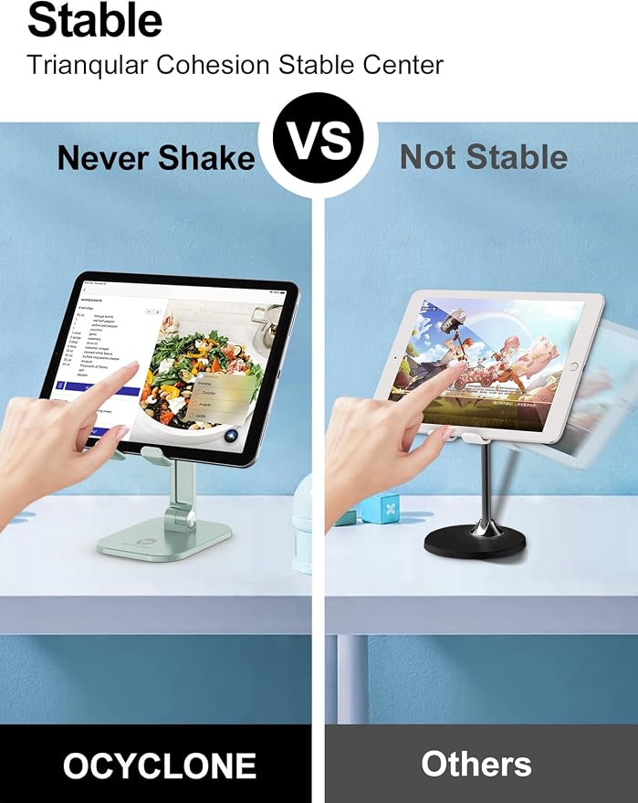 OCYCLONE Phone Stand, Adjustable Height and Angle Foldable Cell Phone Stand - Image 5