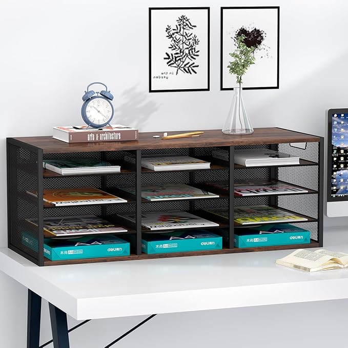 Mail Sorter Adjustable Holder, Countertop Literature Organizer, Student Mailbox - Image 7