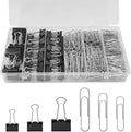 350 Pcs Paper Clips and Binder Clips, Office Clips Set, Large Binder Clips by Unknown