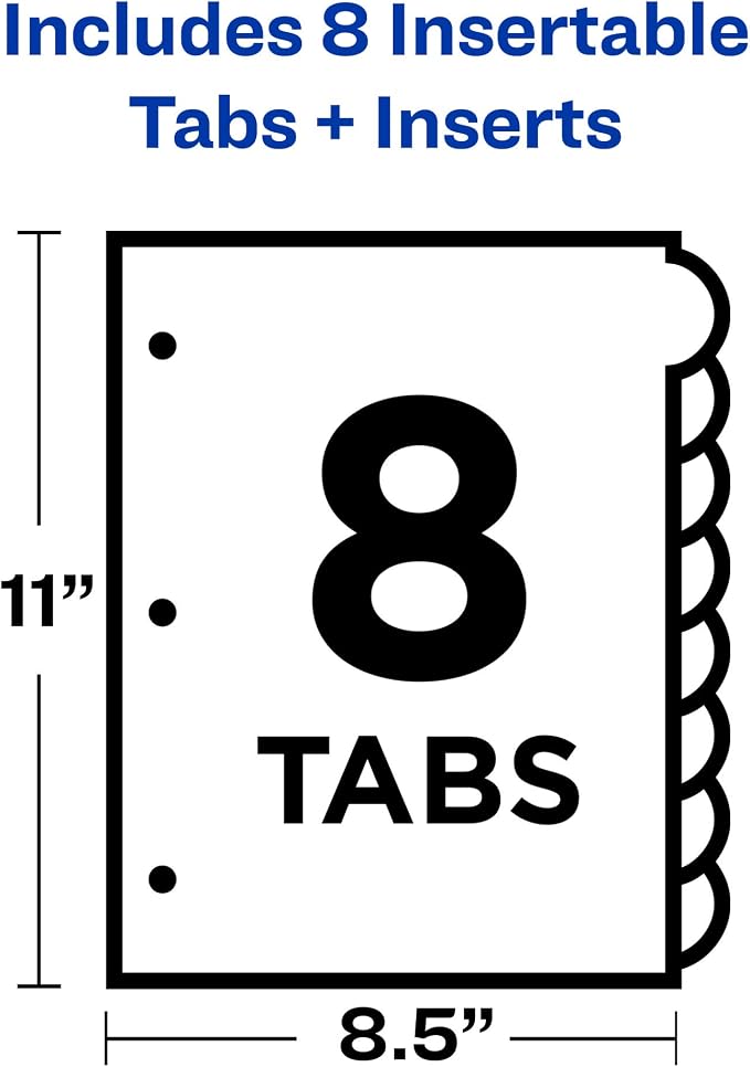 Avery Insertable Style Edge Plastic Dividers - Image 5