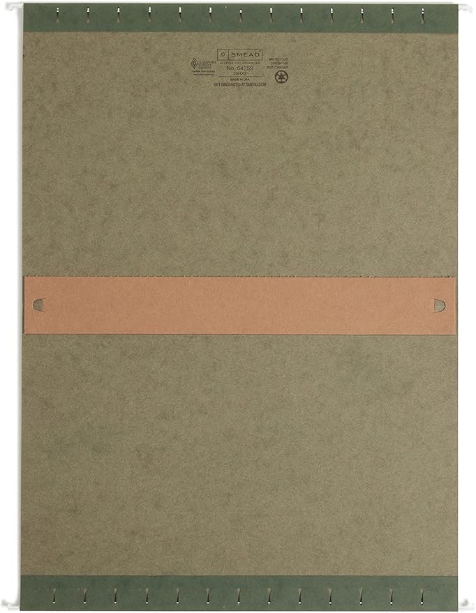 Smead Hanging File Folder with Tab, 1/3-Cut Adjustable Tab, Legal Size - Image 2