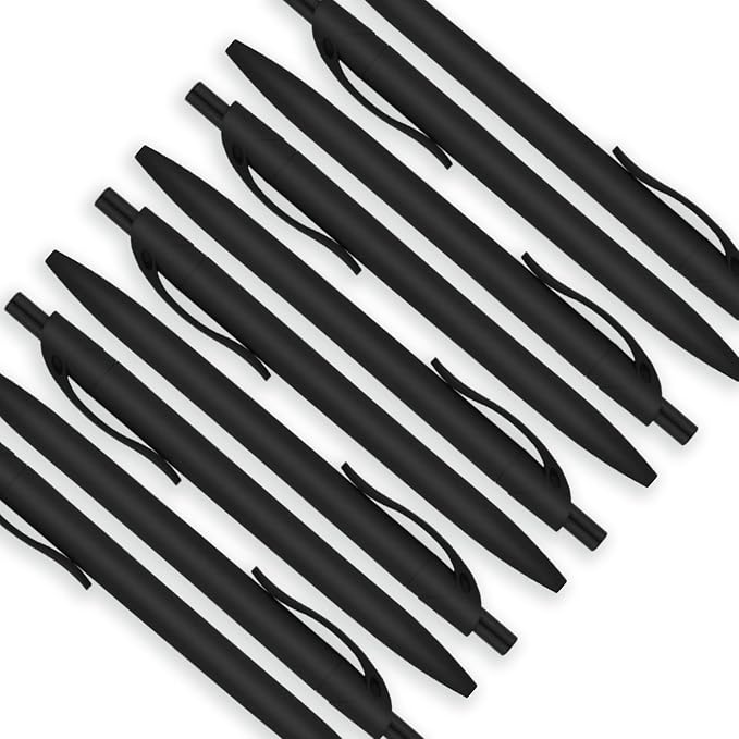 Deegtran 100 Pack No Bleed Black Barrel Click Pens, Wholesale Retractable - Image 3