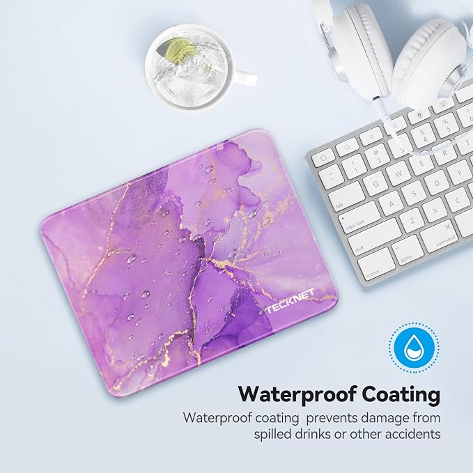 TECKNET Mouse Pad with Anti-fray Stitching, Waterproof Surface & Non-Slip - Image 4