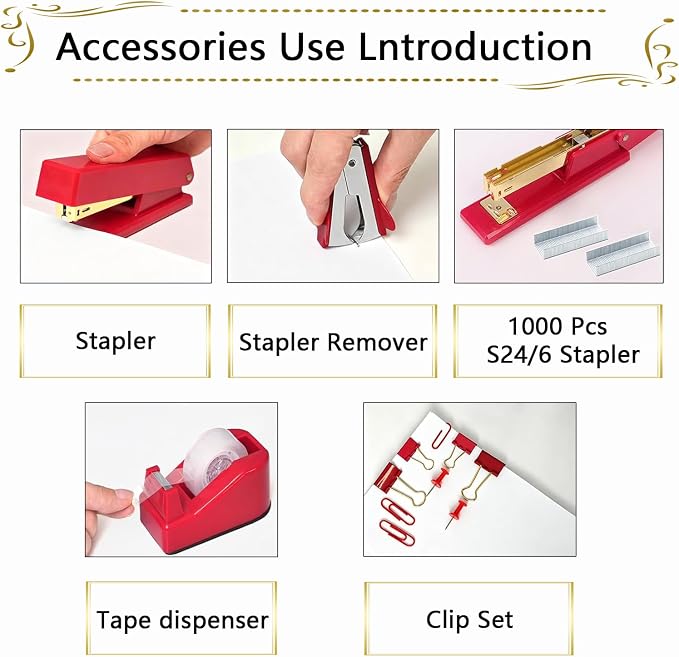 Office Supplies, Stapler and Tape Dispenser Set - Image 2