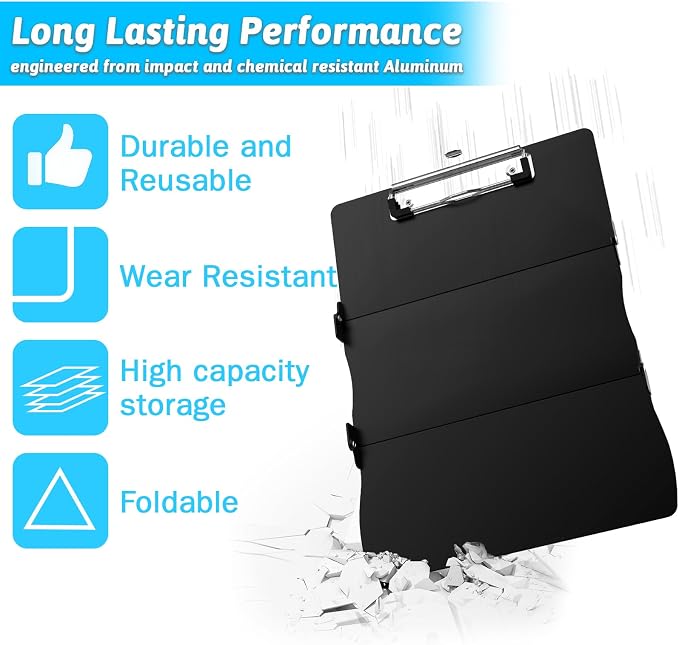 Nursing Clipboard Foldable Clipboard Medical: Edition Cheat Sheets Aluminum 3 - Image 6