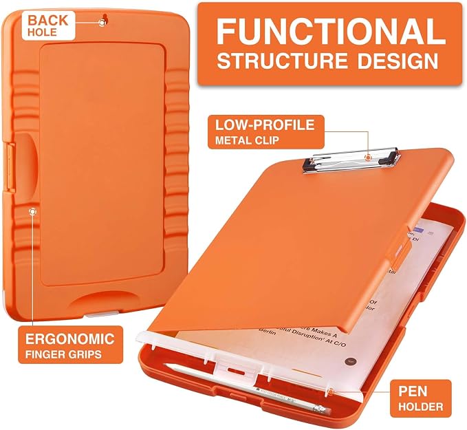 Sooez Clipboards with Storage, High Capacity Clip Boards 8.5x11 with Storage - Image 2