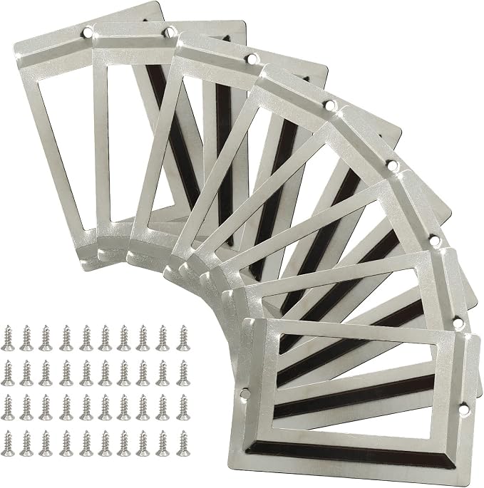 Piutouyar 24Pcs Tag Label Holder Antique Label Holder 80mm x 50mm Metal Name by Piutouyar