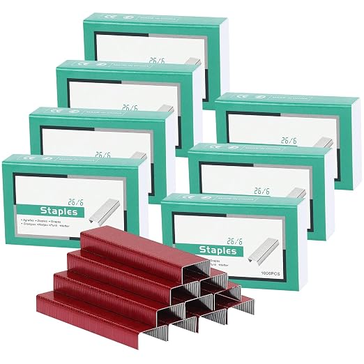 MultiBey 7 Pack Red 26/6 Staples by MultiBey